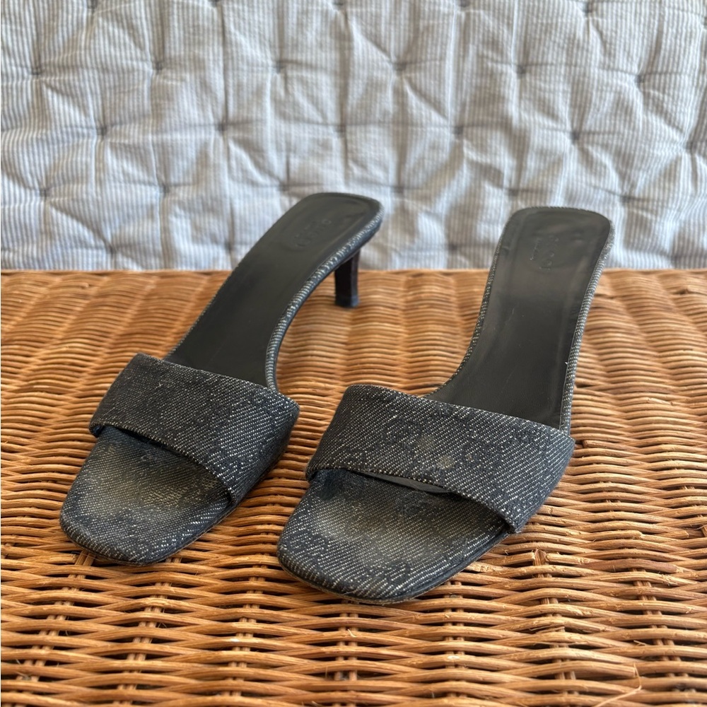 Vintage Gucci Tom Ford Era Monogram Mules